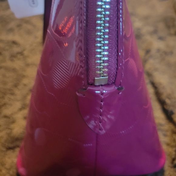 Coach Peyton Link C Embossed Leather Domed Satchel - Picture 13 of 15